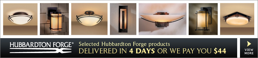 4 day delivery or get $44 on selected Hubbardton Forge products!