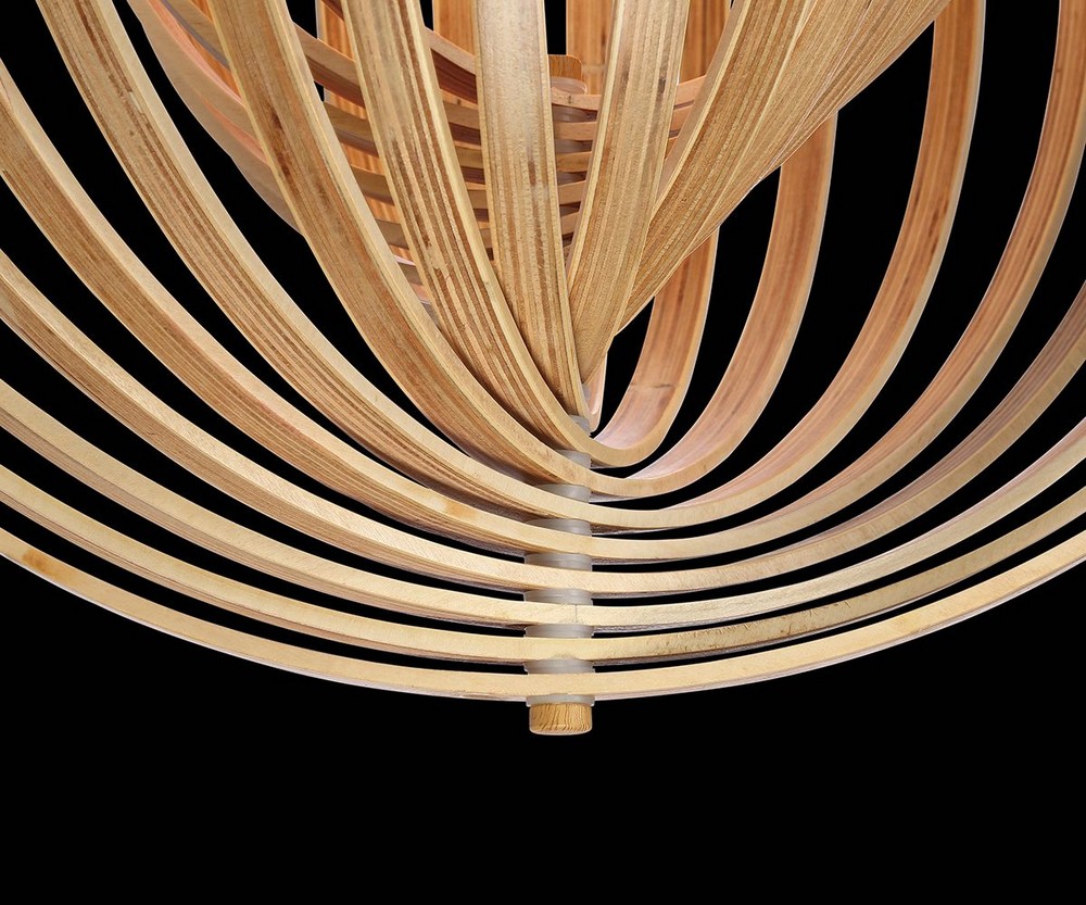 Abruzzo - 1 Light Small Pendant - 17 Inches Wide by 18 Inches High-Wood Finish - Bild 5 von 12
