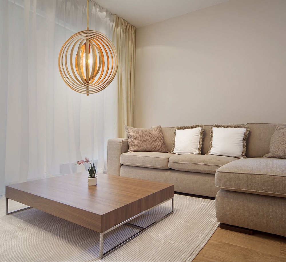 Abruzzo - 1 Light Small Pendant - 17 Inches Wide by 18 Inches High-Wood Finish - Bild 6 von 12