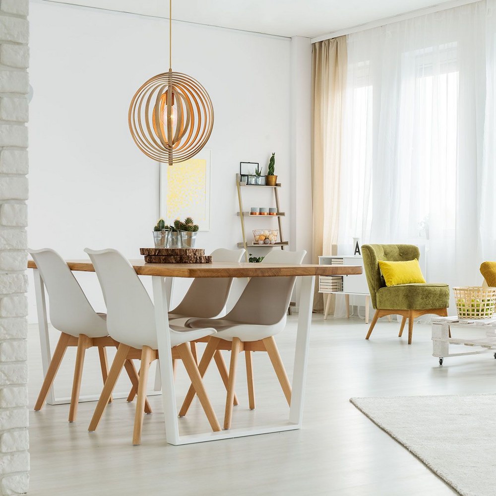 Abruzzo - 1 Light Small Pendant - 17 Inches Wide by 18 Inches High-Wood Finish - Bild 11 von 12