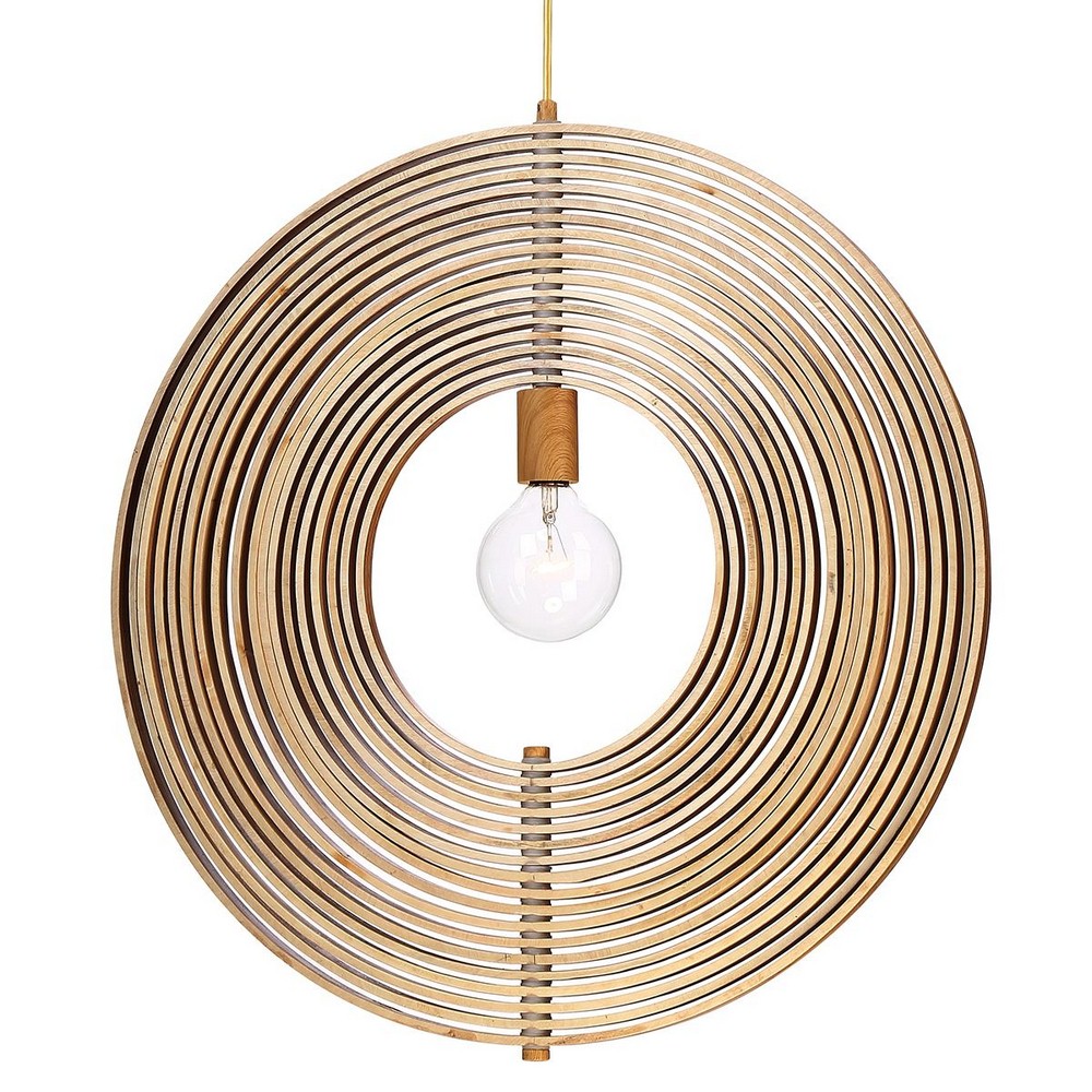 Abruzzo - 1 Light Small Pendant - 17 Inches Wide by 18 Inches High-Wood Finish - Bild 2 von 12
