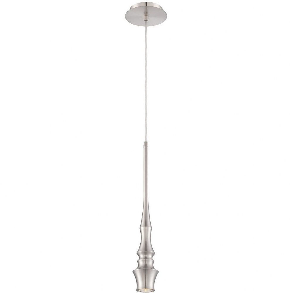 Sano - 1 Light Pendant - 3.25 Inches Wide by 19 Inches High-Satin Nickel Finish