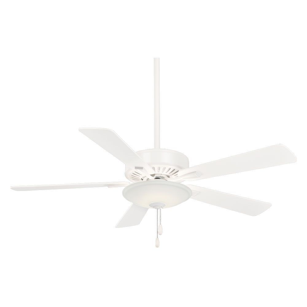 Minka Aire F531LWH Flyte White Modern 56" Ceiling Fan with Wall