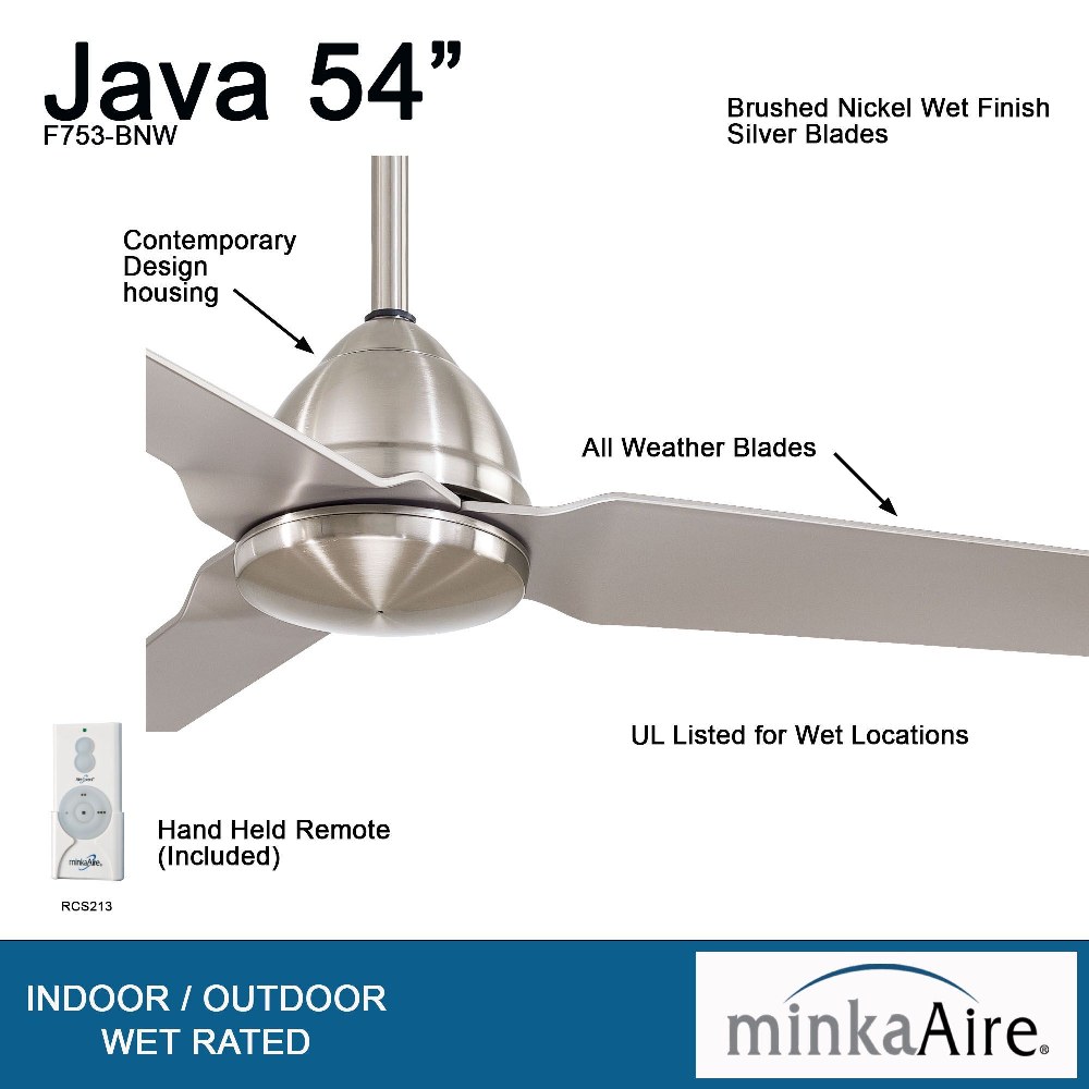 Java - Indoor Ceiling Fan in Contemporary Style - 14.75 inches tall by 54 inches - Picture 13 of 13