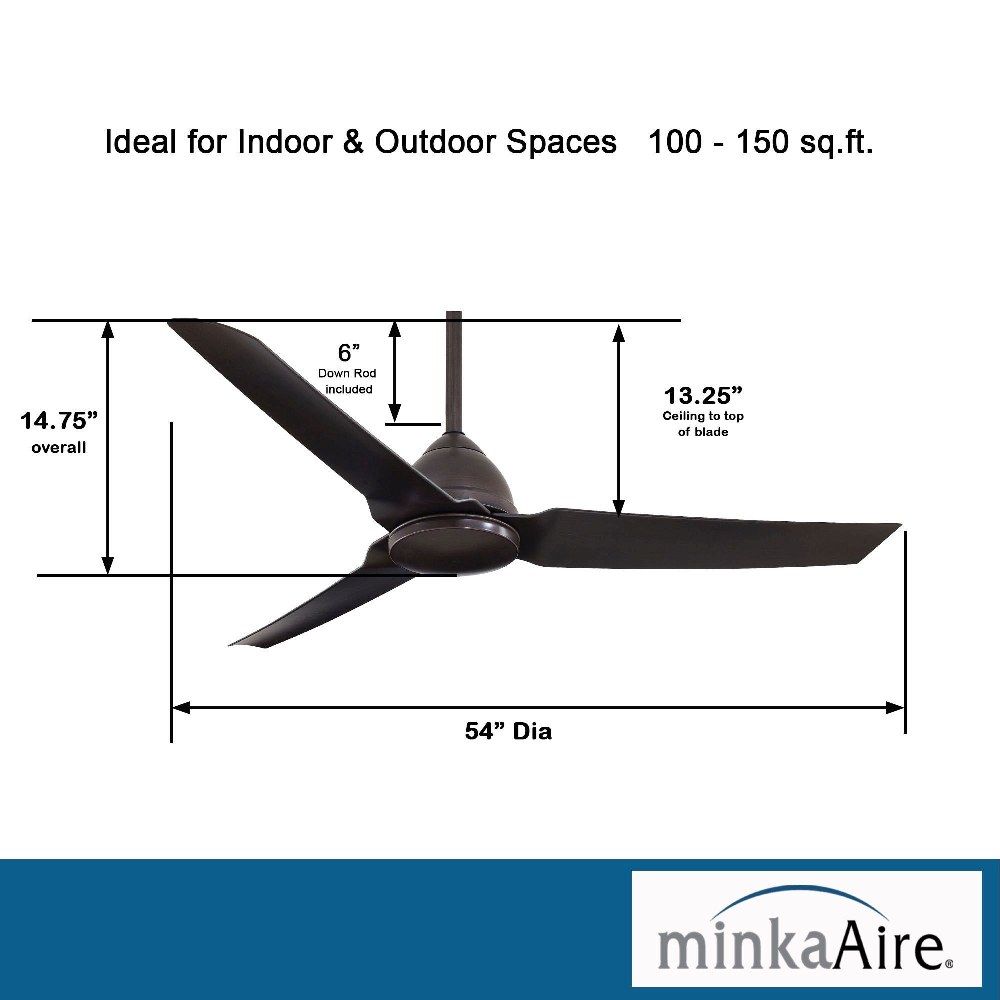Java - Indoor Ceiling Fan in Contemporary Style - 14.75 inches tall by 54 inches - Picture 9 of 13