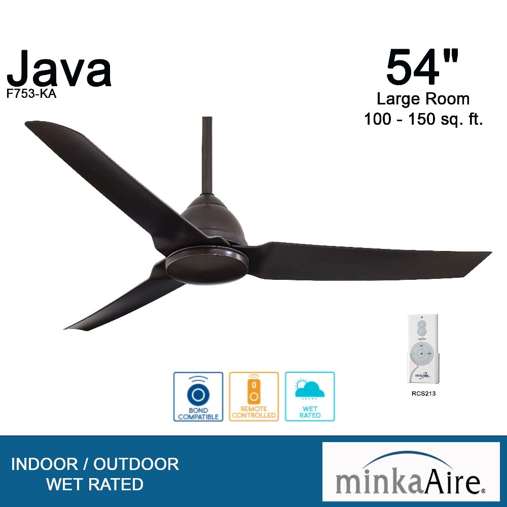 Java - Indoor Ceiling Fan in Contemporary Style - 14.75 inches tall by 54 inches - Picture 11 of 13