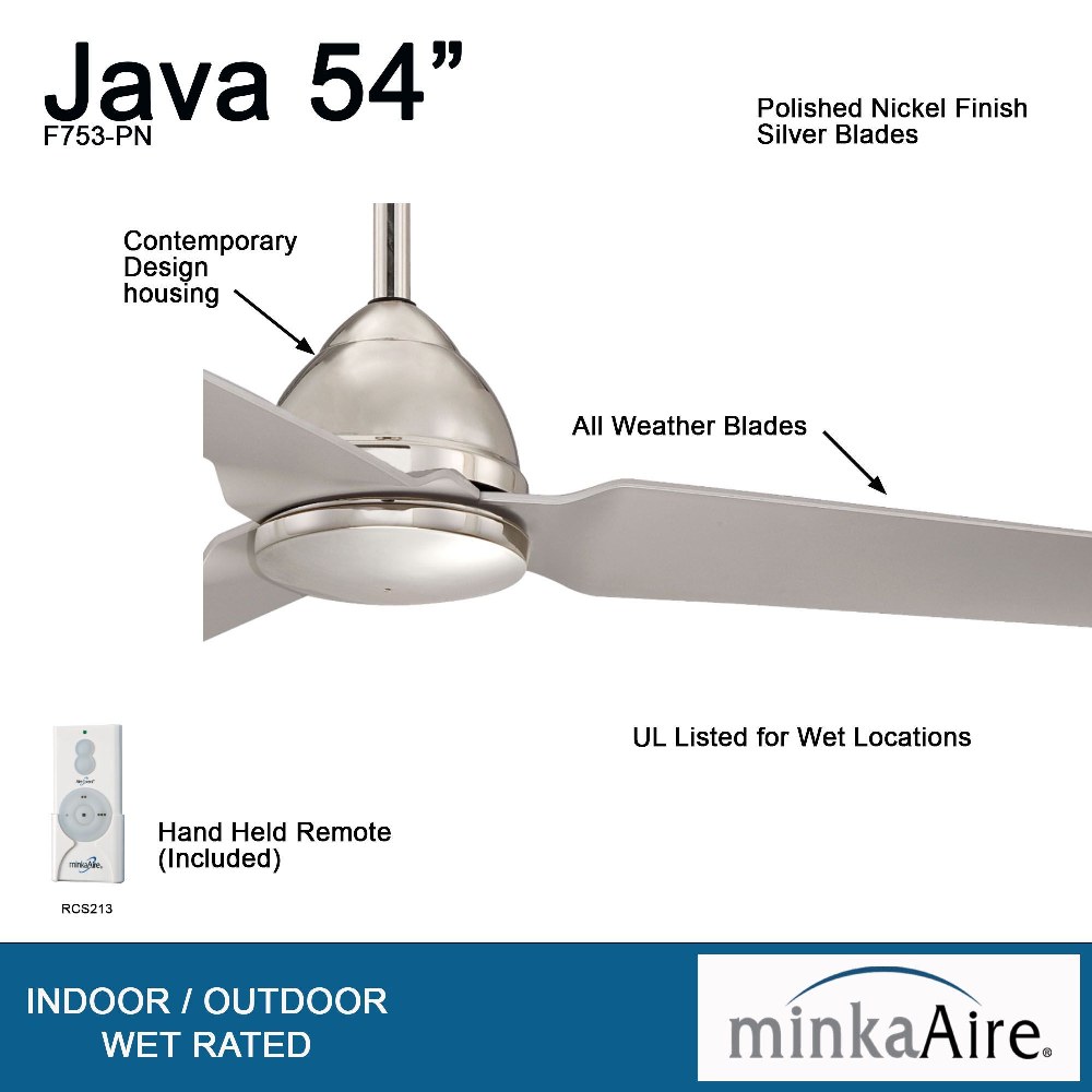 Java - Indoor Ceiling Fan in Contemporary Style - 14.75 inches tall by 54 inches - Picture 12 of 13