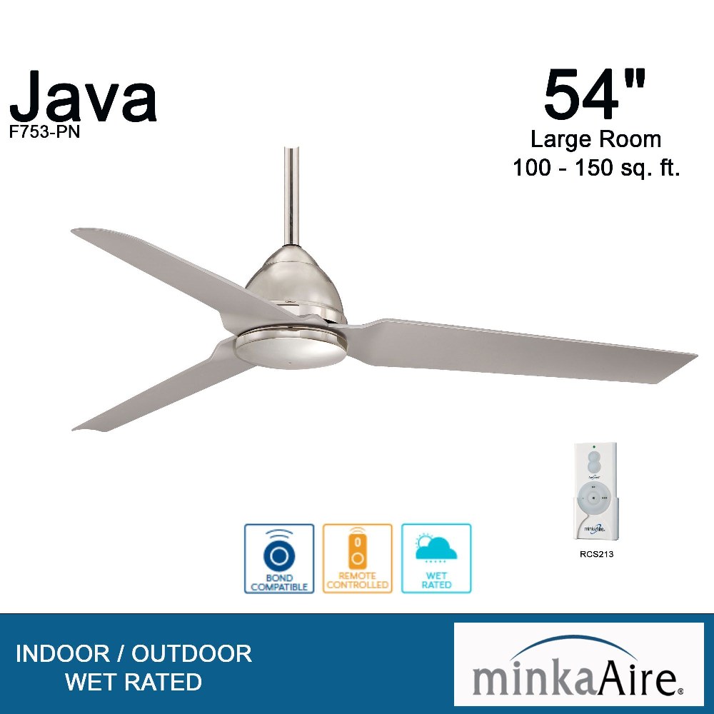 Java - Indoor Ceiling Fan in Contemporary Style - 14.75 inches tall by 54 inches - Picture 8 of 13