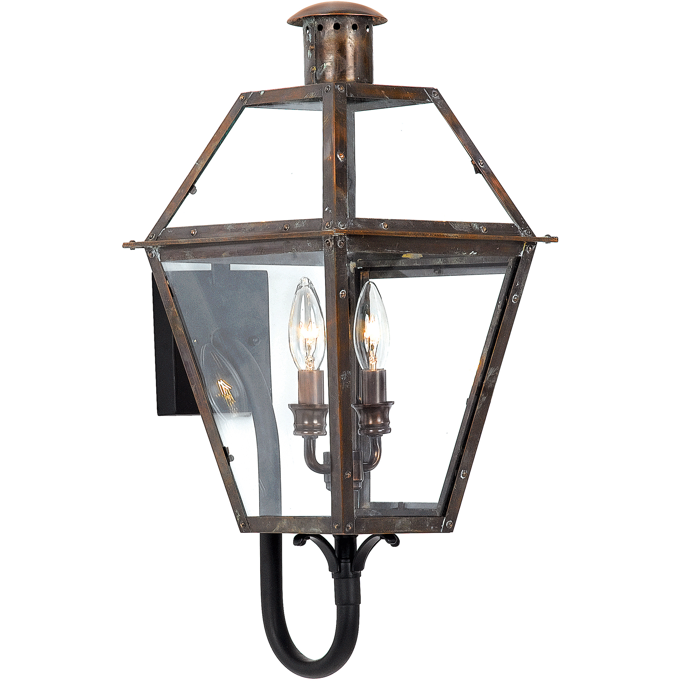 Rue De Royal - 2 Light Wall Lantern-Aged Copper Finish Outdoor Lantern Quoizel - Bild 3 von 6