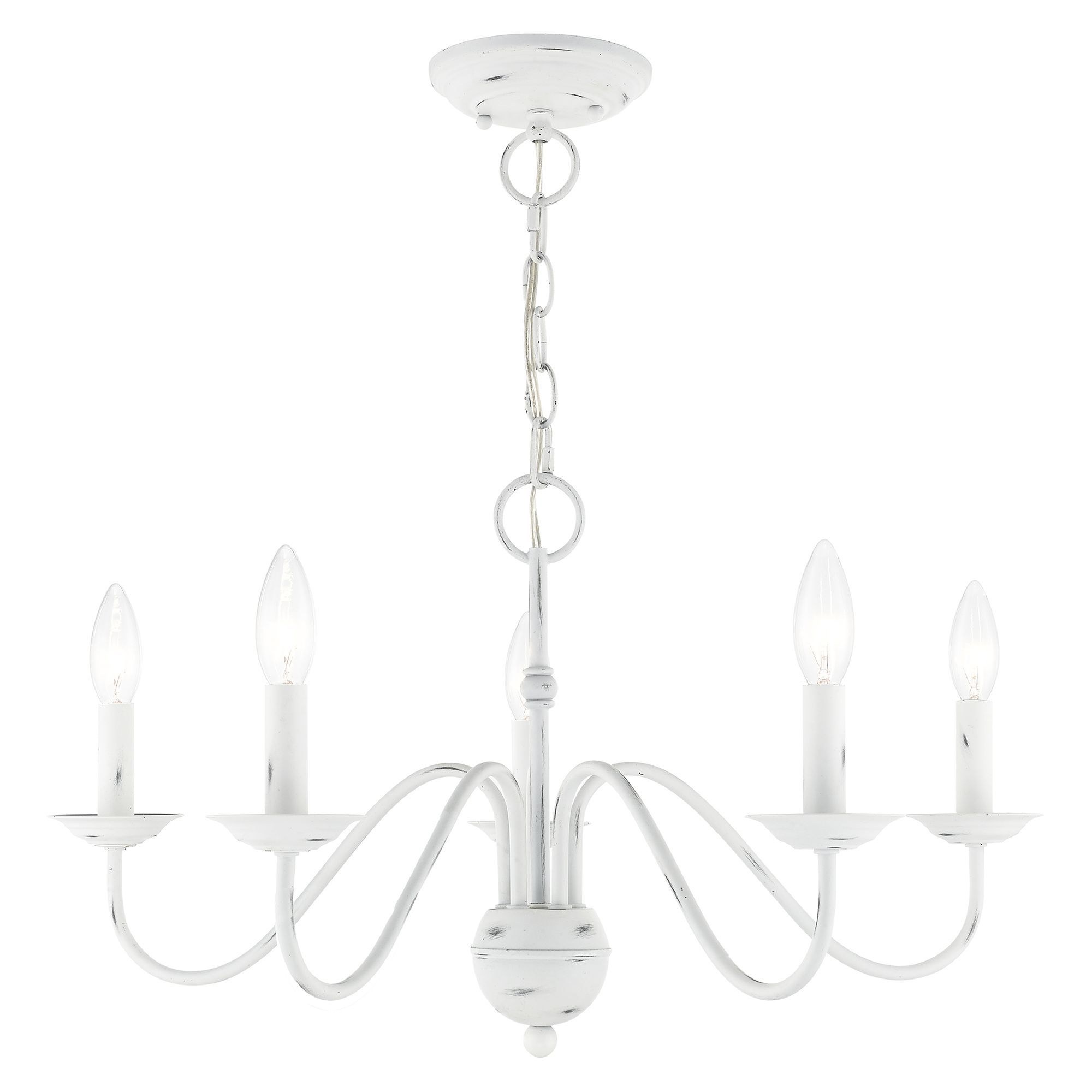 Windsor – 5 Light Chandelier in Traditional Style – 24 Inches wide by 13 Inches