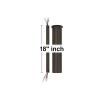 18 Inch Down Rod Length - Aged Pewter Finish